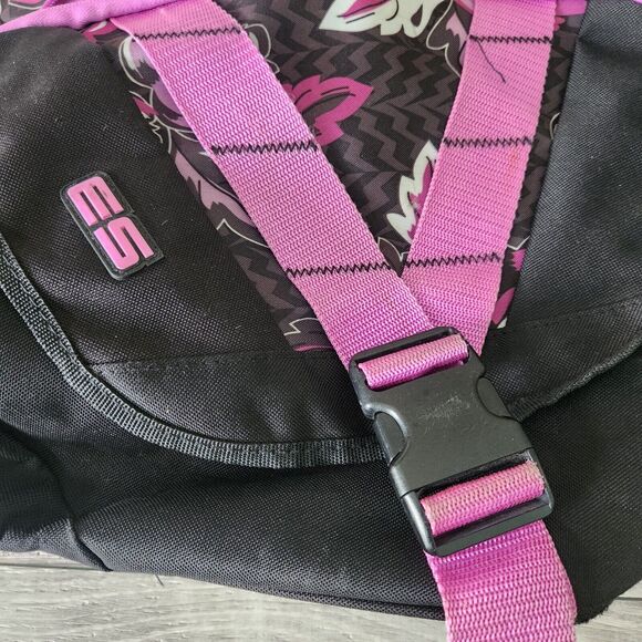 Eastsport Sling Pack Backpack Strap Crossbody Floral Pink Black Bag Triple Zip - Picture 11 of 12